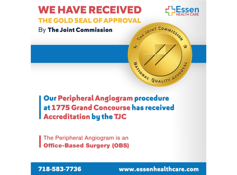 Essen Health Care awarded Peripheral Angiogram Procedure Accreditation from The Joint Commission